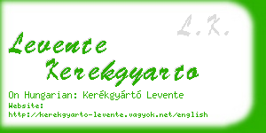 levente kerekgyarto business card
