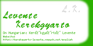 levente kerekgyarto business card